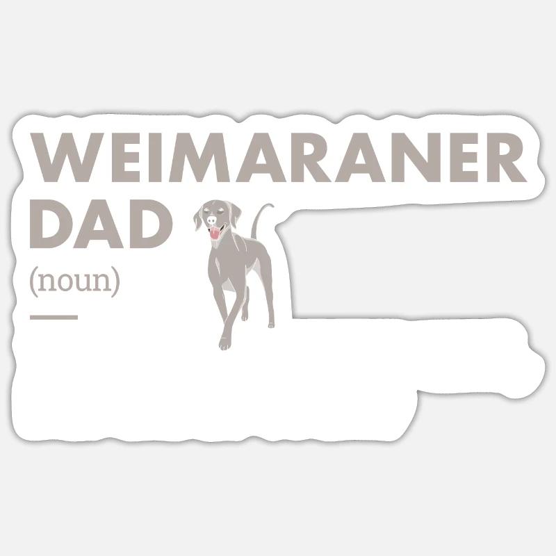 Weimaraner Dad Definition - Sticker Größe S (10 x 10 cm) - Mattweiß