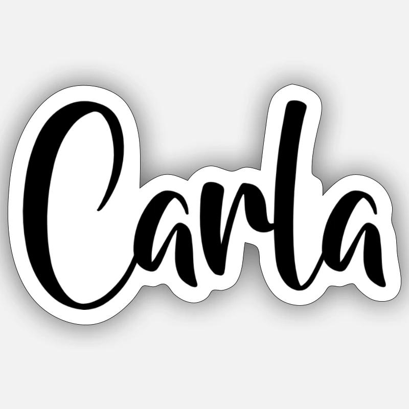 First name - Carla - Sticker size S (10 x 10 cm) - white matte