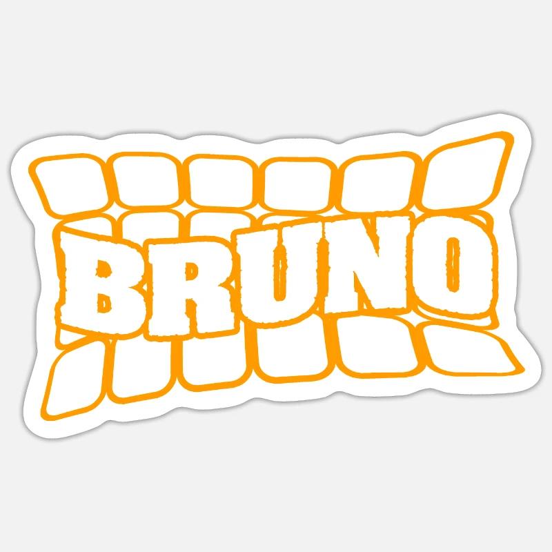 Bruno - Sticker size S (10 x 10 cm) - white matte
