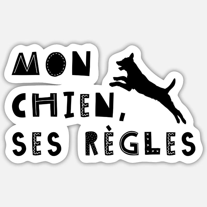 Mon chien, ses règles Sticker taille S (10 x 10 cm)