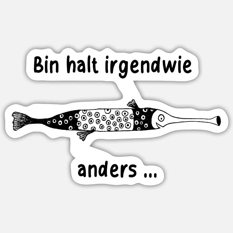 Bin halt irgendwie anders ... Sticker Größe S (10 x 10 cm)
