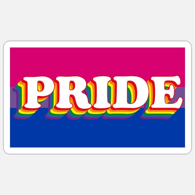 Bi Pride Sticker taille S (10 x 10 cm)