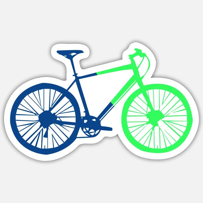 Bicycle Silhouette 2 - Sticker size S (10 x 10 cm) - white matte