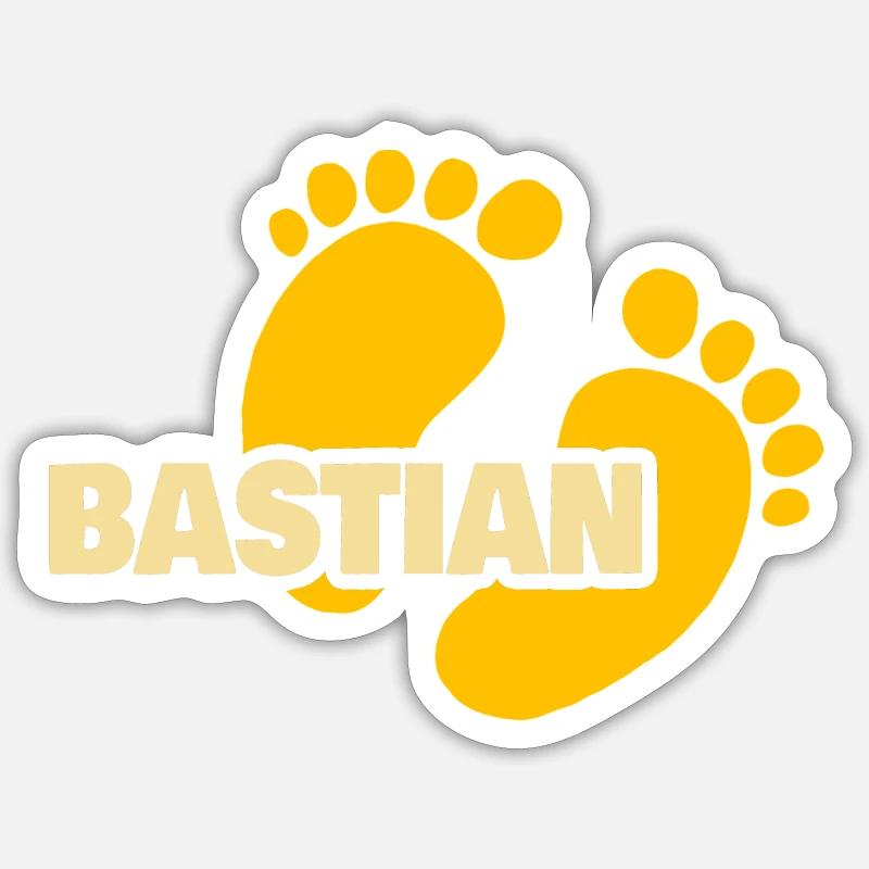 Gift for Bastian - Sticker size S (10 x 10 cm) - white matte