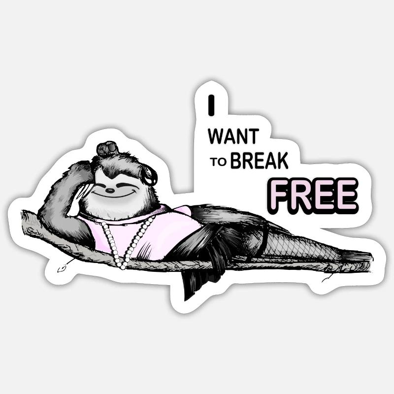 freeeeee - Sticker taille S (10 x 10 cm) - blanc mat