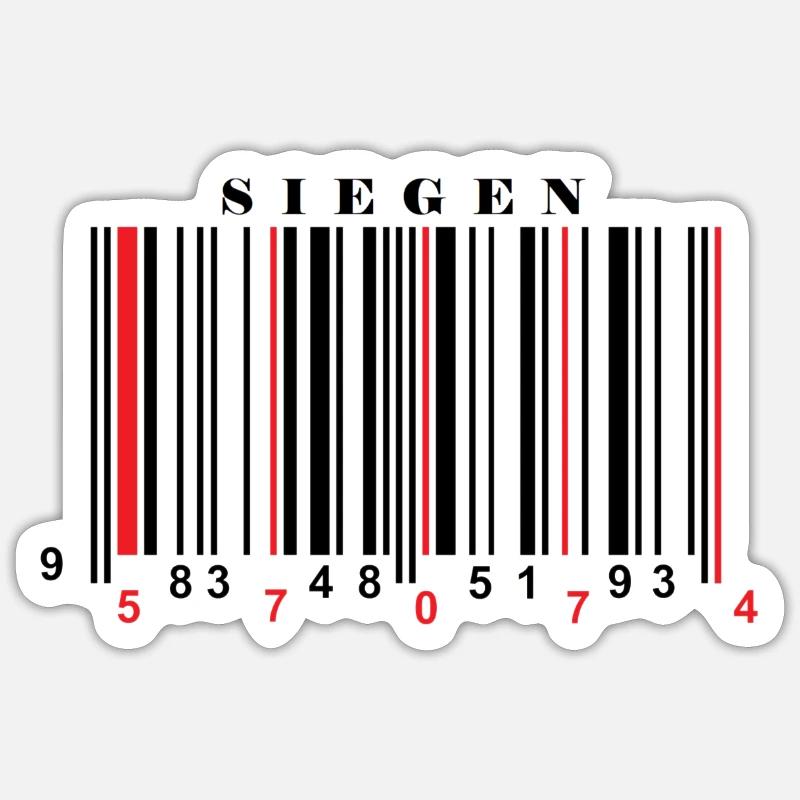 Barcode Siegen Sticker Größe S (10 x 10 cm)
