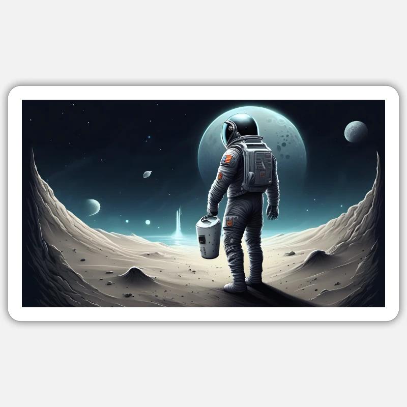 astronaute, perdu dans l’espace Sticker taille S (10 x 10 cm)