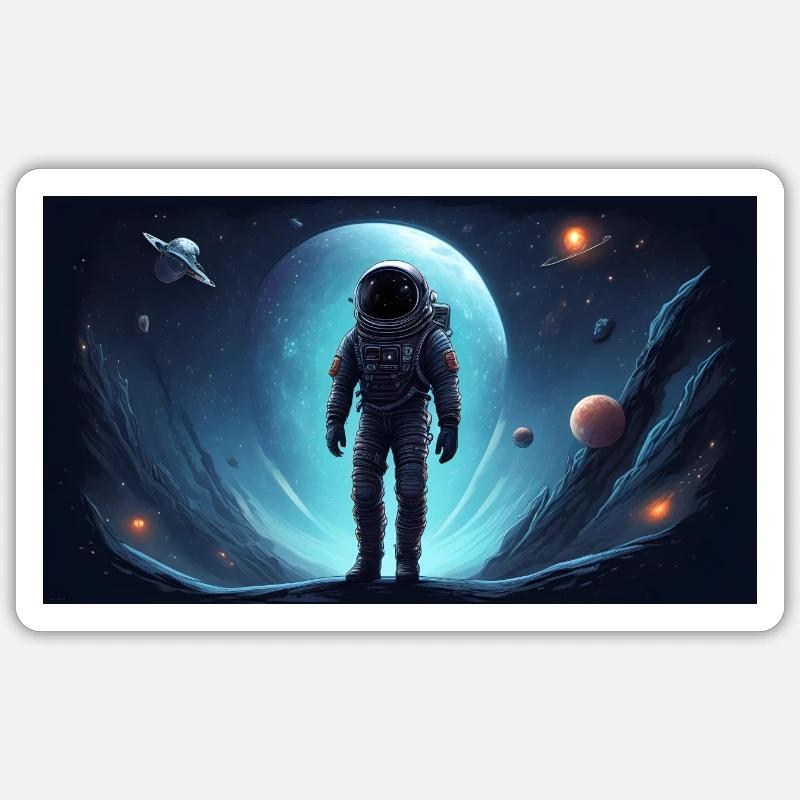 astronaute, perdu dans l’espace Sticker taille S (10 x 10 cm)
