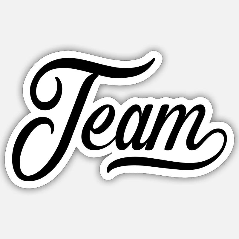team - Sticker Größe S (10 x 10 cm) - Mattweiß