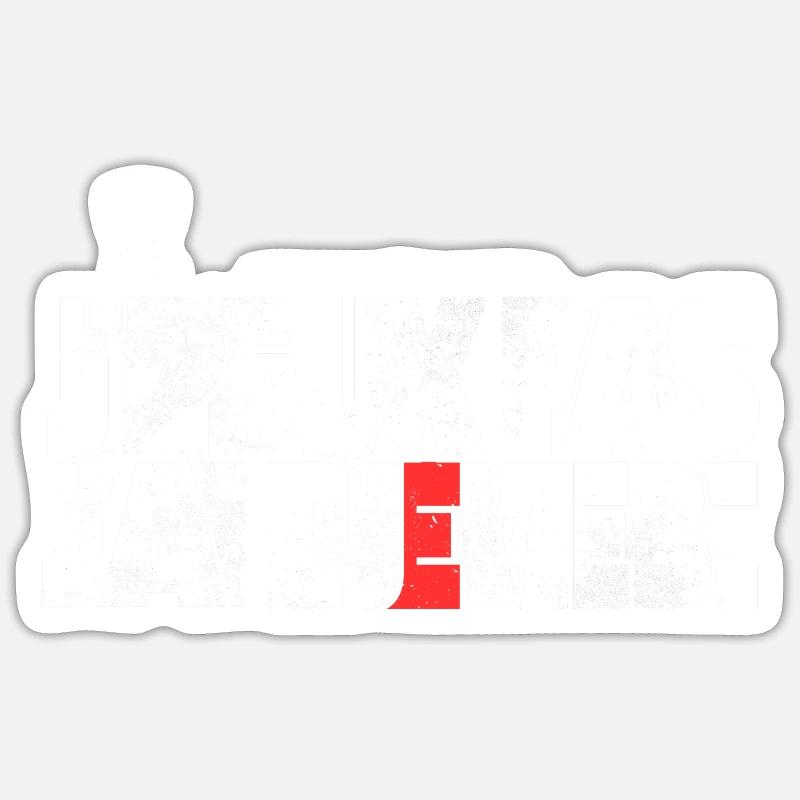 J peux pas j ai Djembe - Sticker taille S (10 x 10 cm) - blanc mat