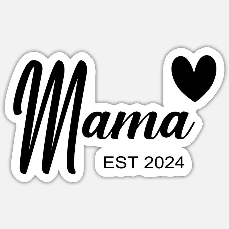 Mama Est 2024 - Sticker taille S (10 x 10 cm) - blanc mat
