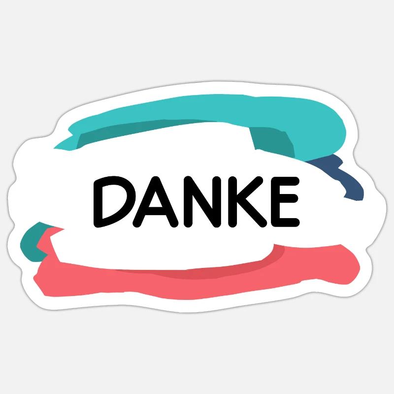 Danke Sticker Größe S (10 x 10 cm)