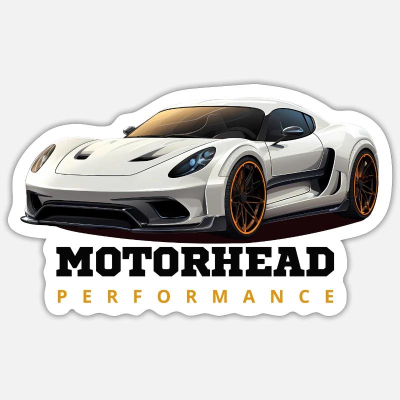 Motor head - Sticker taille S (10 x 10 cm) - blanc mat