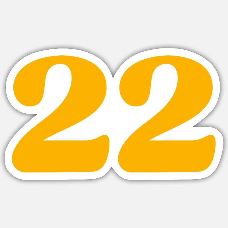 22 - Sticker Größe S (10 x 10 cm) - Mattweiß