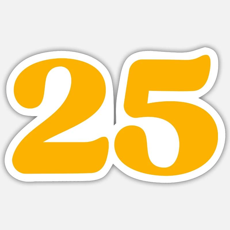 25 - Sticker Größe S (10 x 10 cm) - Mattweiß