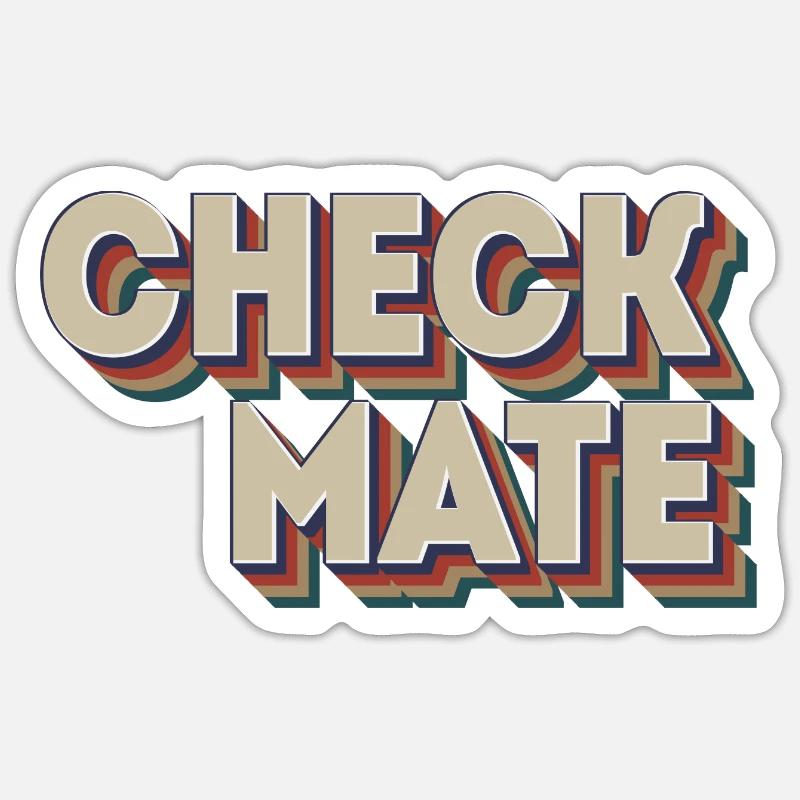 Chess Checkmate Chess Moves Chess Player Sticker size S (10 x 10 cm)