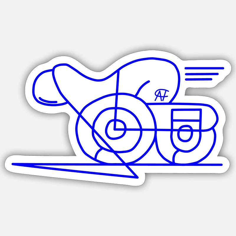 Speed - Sticker Größe S (10 x 10 cm) - Mattweiß