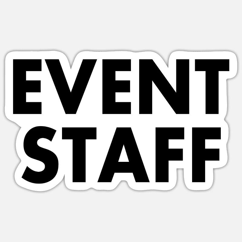 Event staff - Sticker Größe S (10 x 10 cm) - Mattweiß