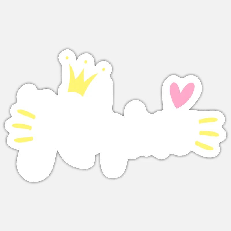Regine Name Krone - Sticker Größe S (10 x 10 cm) - Mattweiß
