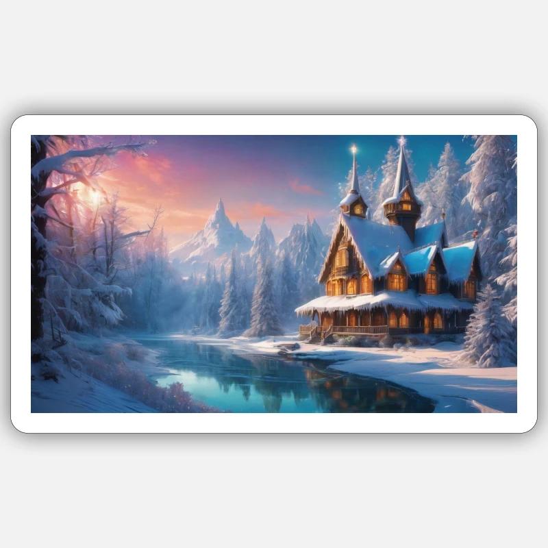 Winter - Sticker size S (10 x 10 cm) - white matte