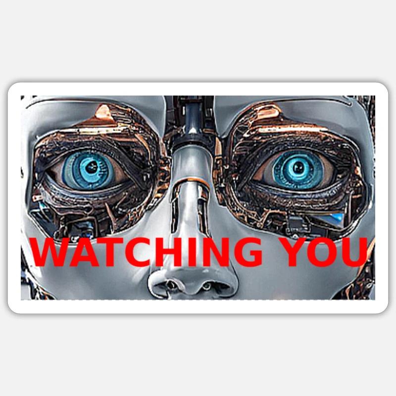 Ich beobachte dich Sticker Größe S (10 x 10 cm)