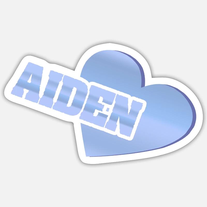 Gift for Aiden - Sticker size S (10 x 10 cm) - white matte