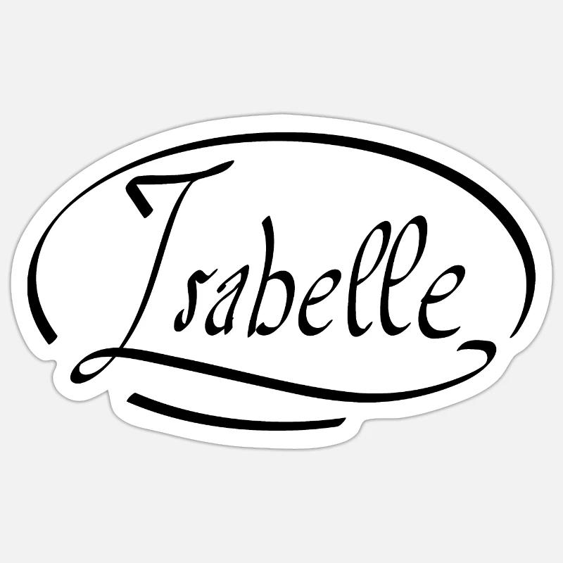 Isabelle - Sticker taille S (10 x 10 cm) - blanc mat