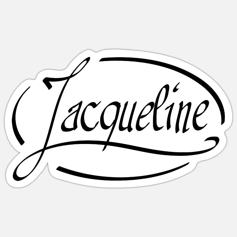 Jacqueline - Sticker size S (10 x 10 cm) - white matte