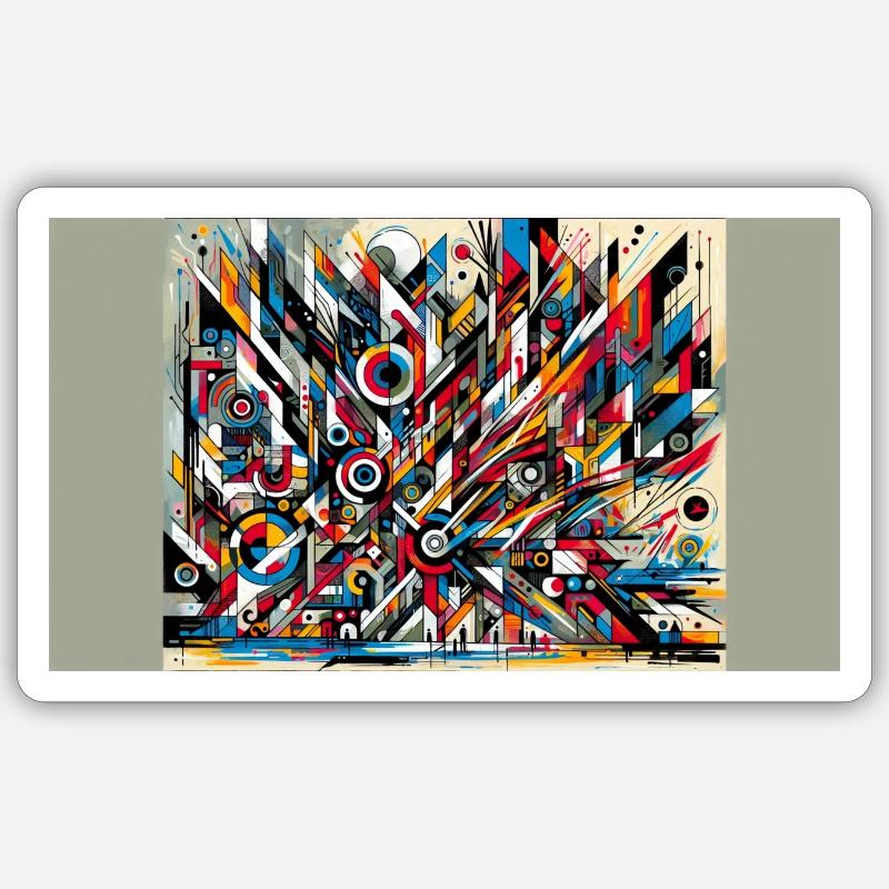 « Juxtapositions ininterrompues » - Sticker taille S (10 x 10 cm) - blanc mat