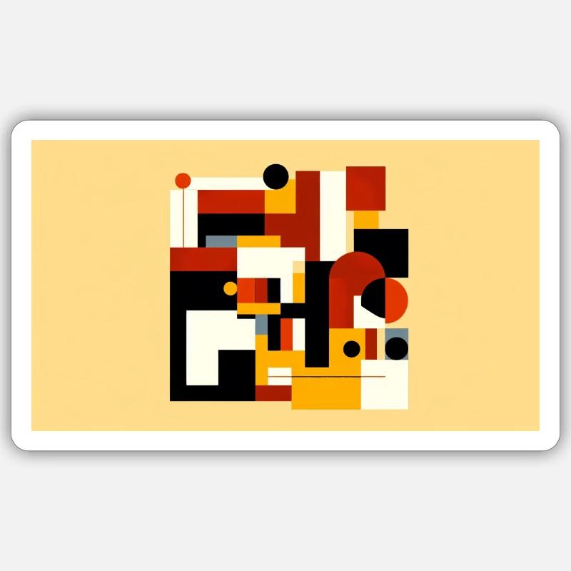 "Avant-garde Abstractions: Exploring the Sticker size S (10 x 10 cm)