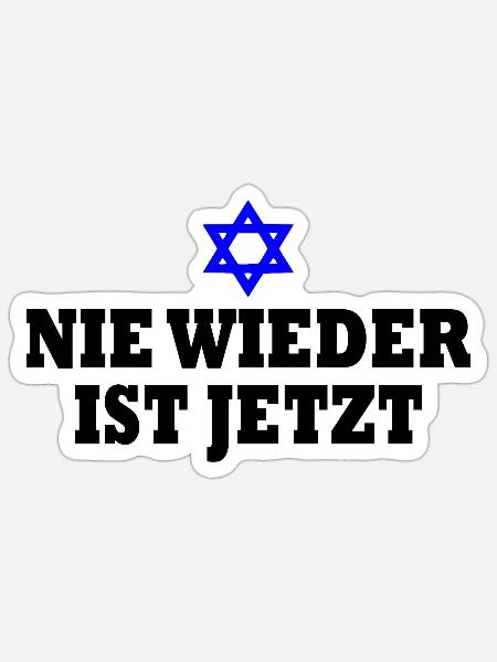 Nie wieder ist jetzt - Sticker Größe S (10 x 10 cm) - Mattweiß