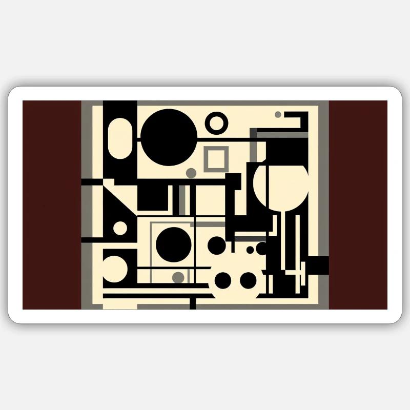 "Unleashed Suprematism: Exploring Dynamic Forms Sticker size S (10 x 10 cm)