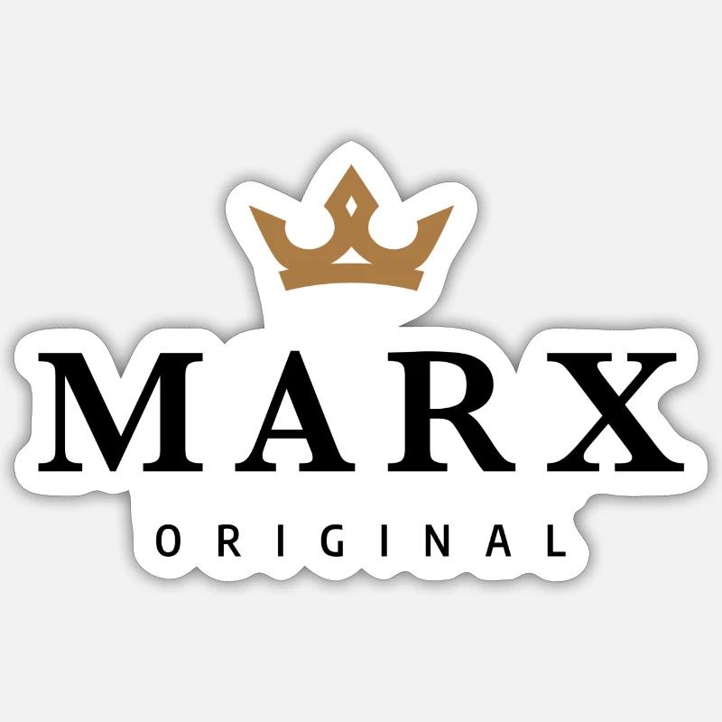 Marx - Sticker formato S (10 x 10 cm) - bianco opaco