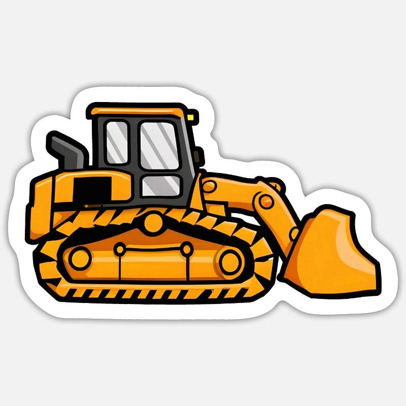 Crawler excavator Sticker size S (10 x 10 cm)