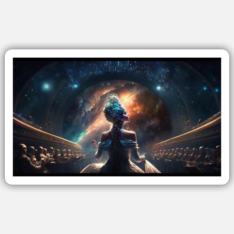 Galactic diva1 Sticker taille S (10 x 10 cm)