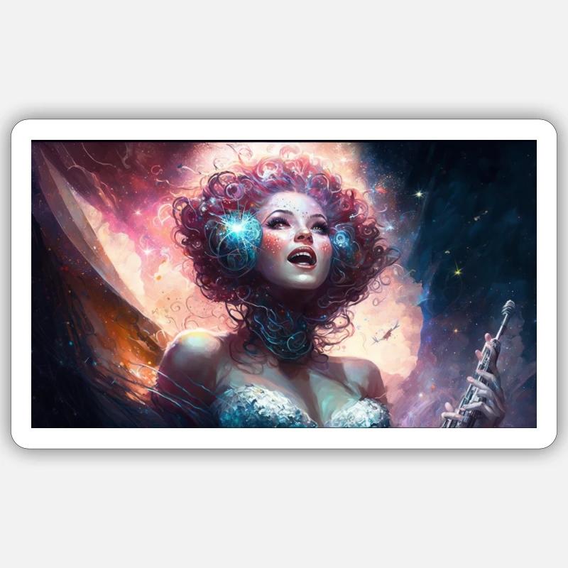 Galactic diva2 Sticker taille S (10 x 10 cm)