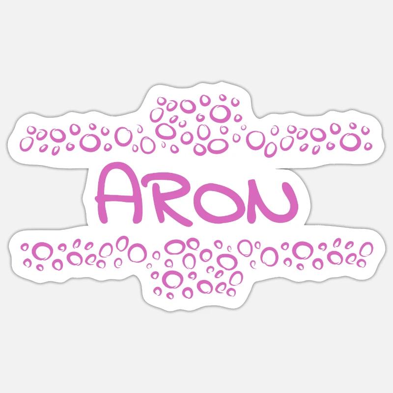 Aron comme prénom Sticker taille S (10 x 10 cm)