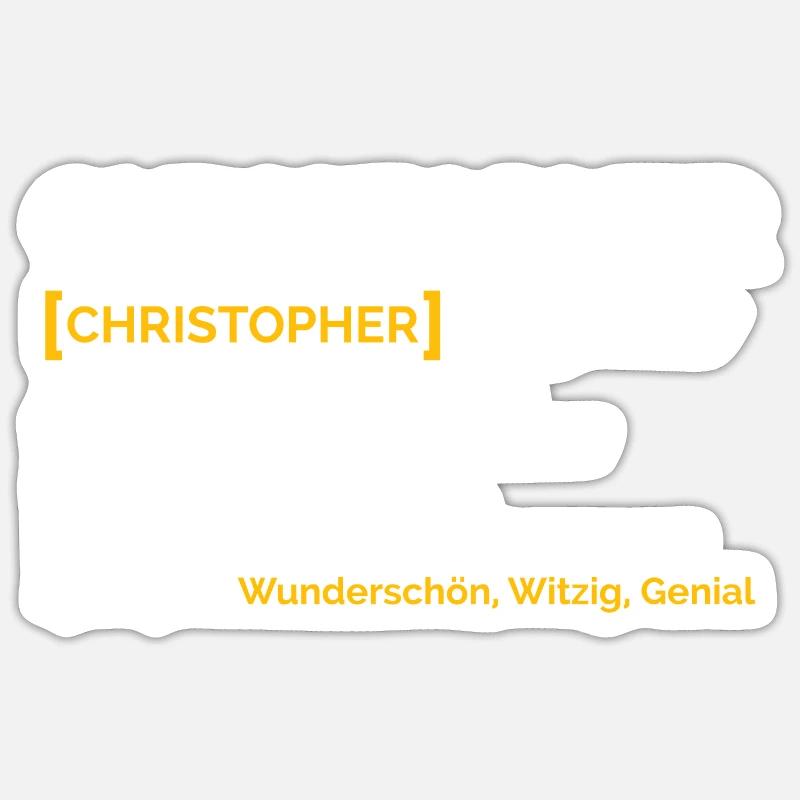Christopher Sticker Größe S (10 x 10 cm)