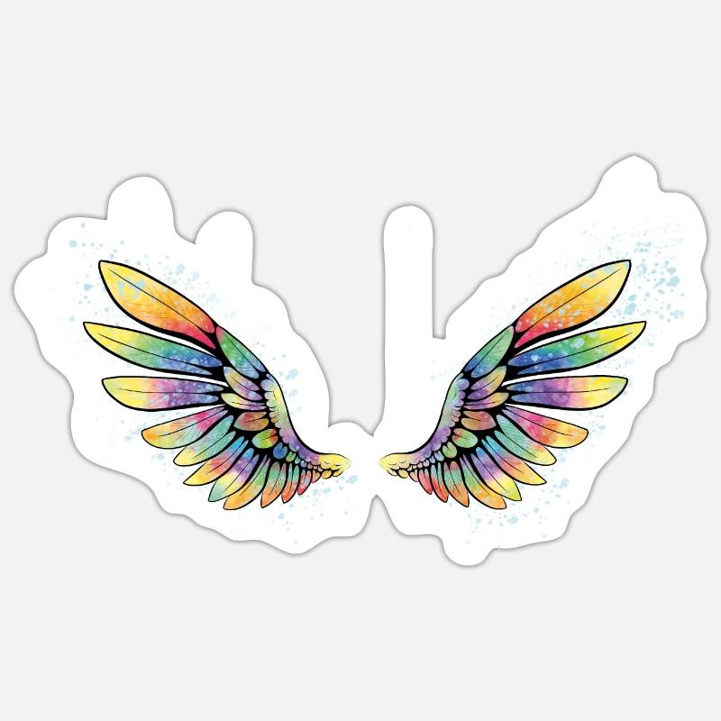Aile - Sticker taille S (10 x 10 cm) - blanc mat