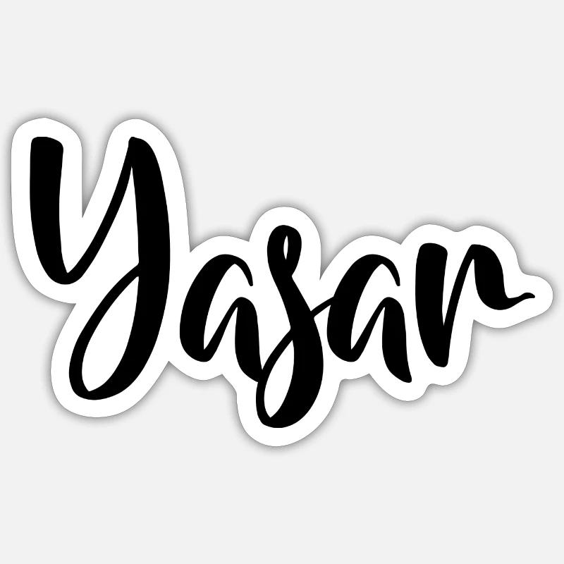 Name - Yasar - Sticker size S (10 x 10 cm) - white matte