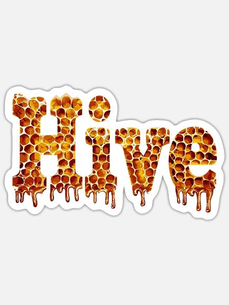 Bienenstock Bienenhaltung Honig Hive - Sticker Größe S (10 x 10 cm) - Mattweiß
