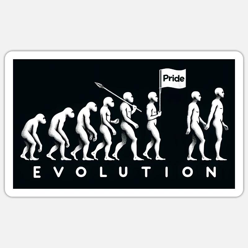 Pride Evolution – March of Diversity Sticker size S (10 x 10 cm)