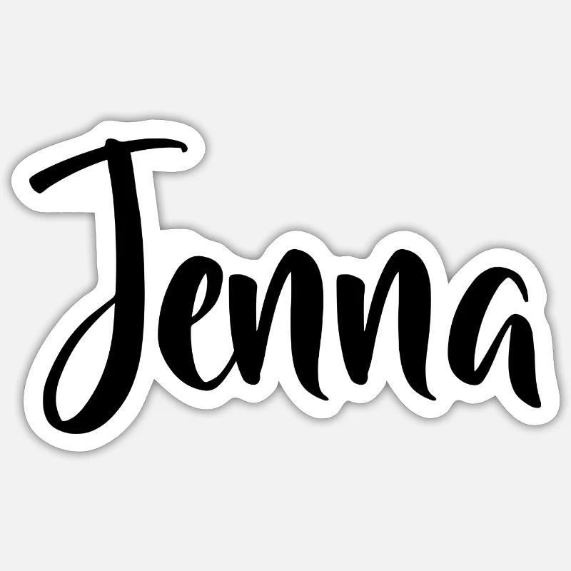 Name - Jenna - Sticker size S (10 x 10 cm) - white matte