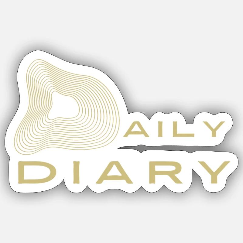 Daily Diary - Sticker Größe S (10 x 10 cm) - Mattweiß