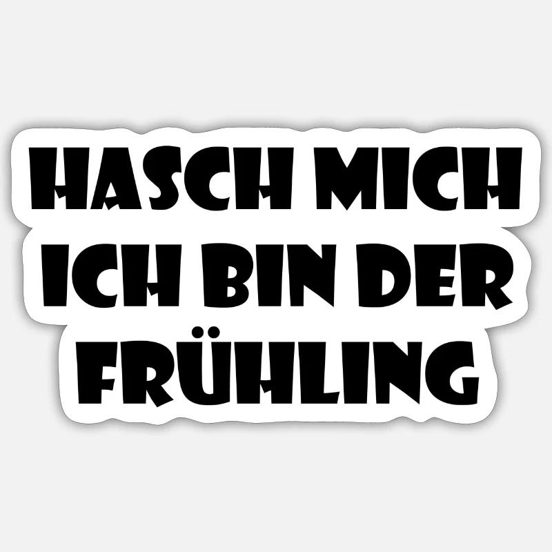 Hash me, I'm spring! -black Sticker size S (10 x 10 cm)