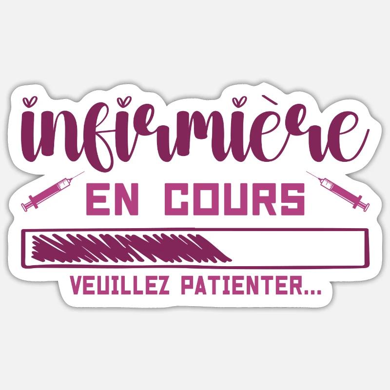 Nurse in progress, please wait Sticker size S (10 x 10 cm)