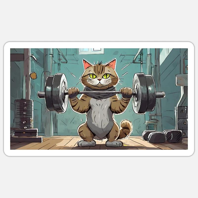 Pun ambiguous german expression - Muskelkater Sticker size S (10 x 10 cm)