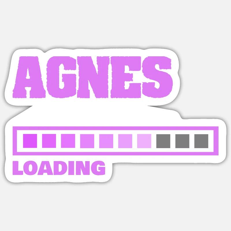 Agnes - Sticker size S (10 x 10 cm) - white matte