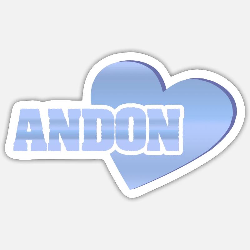 Andon - Sticker Größe S (10 x 10 cm) - Mattweiß