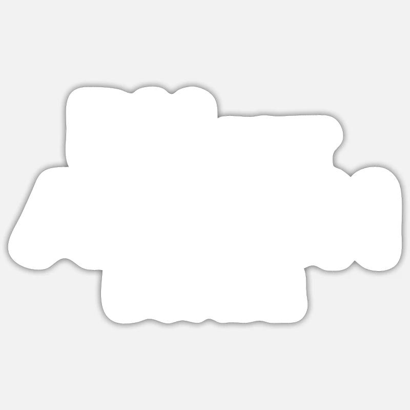 Du bist Arsch Bombe - Sticker Größe S (10 x 10 cm) - Mattweiß